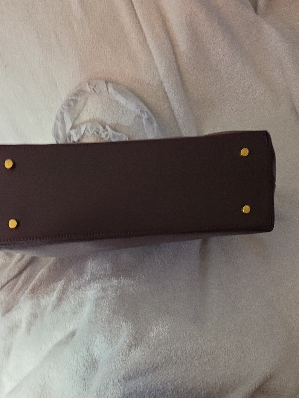 NWOT R. Riveter Leather Tote In Plum - Picture 4 of 7
